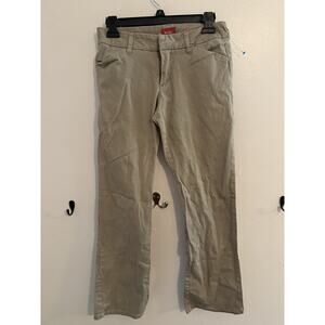 Dickies Womens Khaki Work Pants Size 9 Stretch Straight Leg Uniform Casual